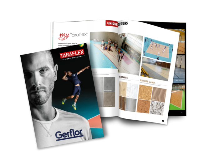 Gerflor Taraflex Sports Flooring Brochure Mock Up